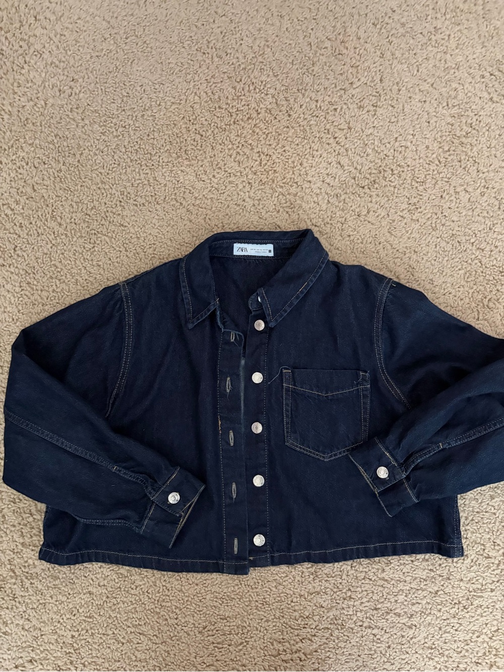 Zara - Rinse Denim Micro Jacket - Picture 3 of 3